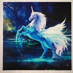 Діамантова мозаїка 30х30 см 5D unicorn night