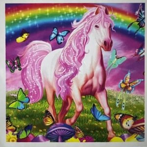 Діамантова мозаїка 30х30 см 5D Unicorn rainbow