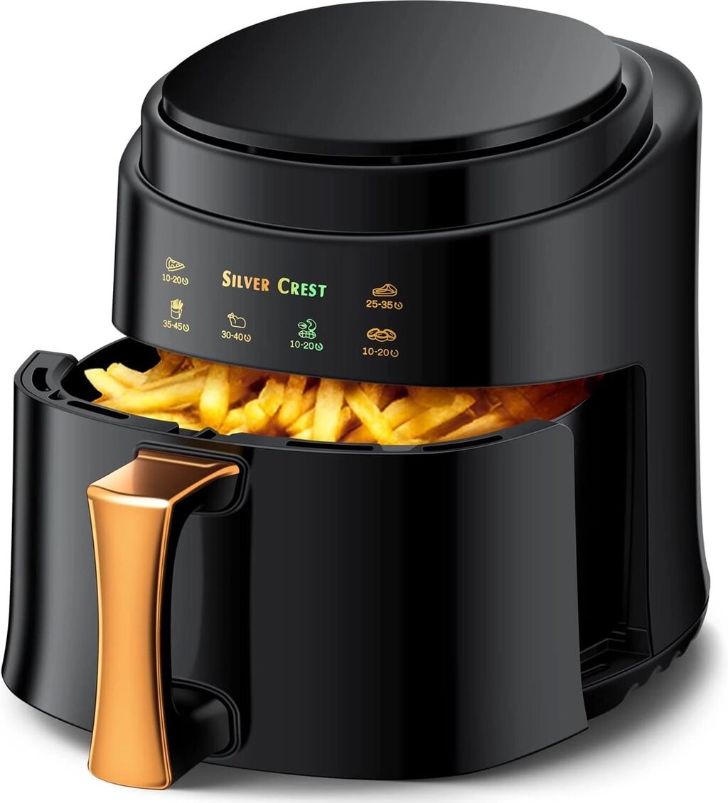 Мультипіч Air Silver Crest, 8 л безмасляна XXL Air Fryer потужністю 2400 Вт із технологією Rapid Air для здорового від компанії інтернет магазин Stockzona - фото 1