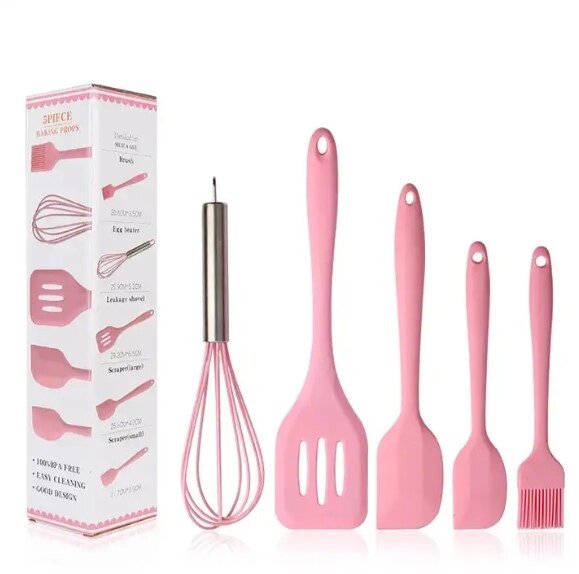 Набір кухонного приладдя kitchenWare 5 предметів, pink від компанії інтернет магазин Stockzona - фото 1