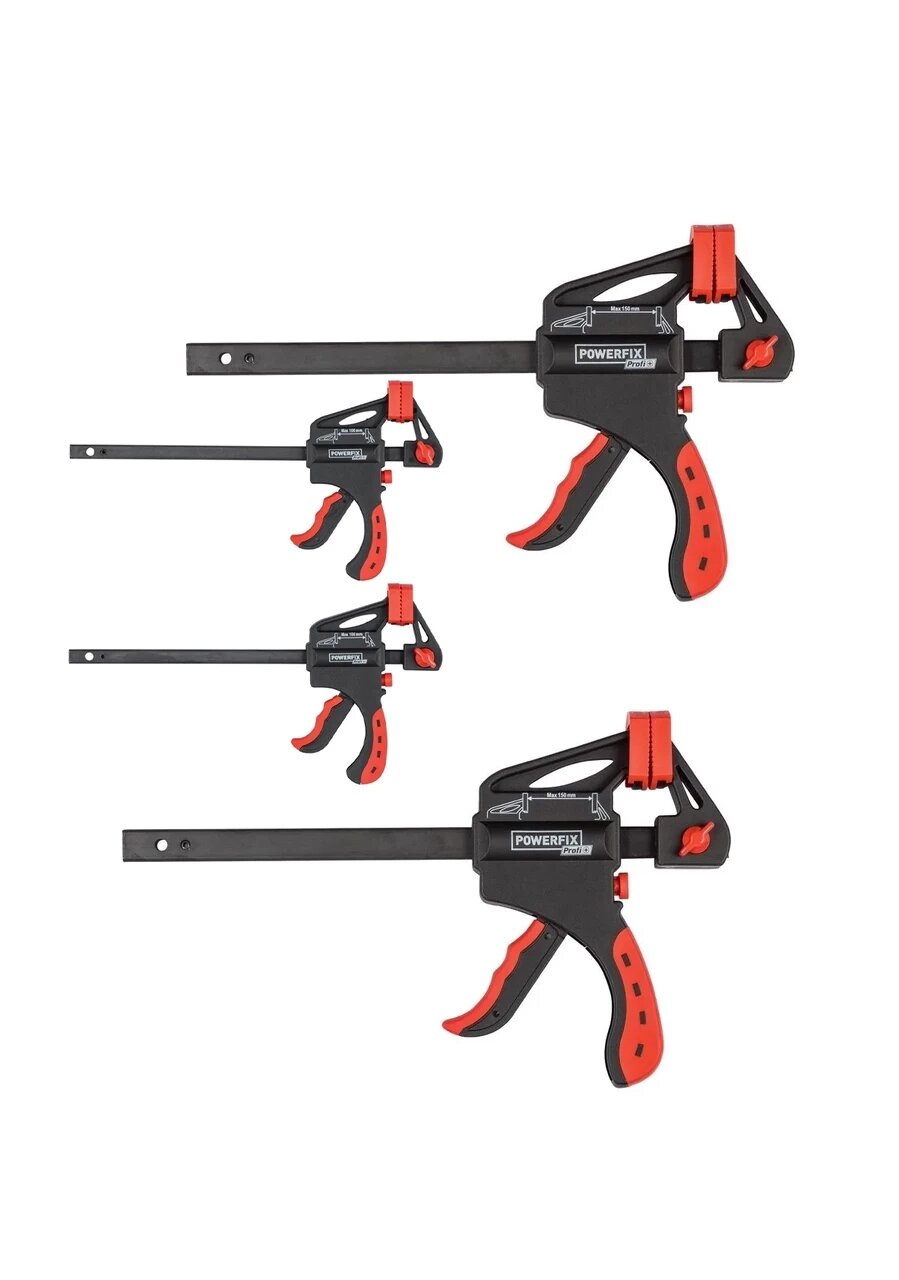 Набір швидкознімних затискачів 4 шт PARKSIDE чорно-червоний LI-110592 від компанії інтернет магазин Stockzona - фото 1