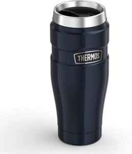 Термокружка без ручки 0,47 л Thermos Stainless King Travel Dark Blue (160020)