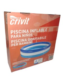 Дитячий надувний басейн Crivit Ø148 x 36 см Crivit синій-блакитний