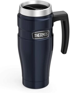 Термокружка з ручкою Thermos Stainless King Travel Midnight Blue, 470 ml (160030)