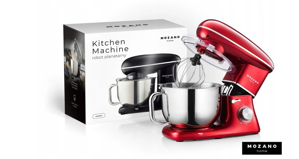 Професійний Тістоміс Mozano Kitchen Machine 2300 Вт чаша 6,2л Red КУЛІНАРНА КНИГА В ПОДАРОК від компанії інтернет магазин Stockzona - фото 1