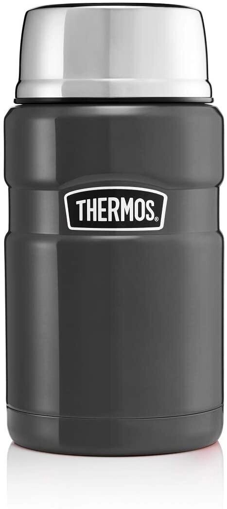 Термос харчовий Thermos Stainless King 710ml Gun Metal з ложкою від компанії інтернет магазин Stockzona - фото 1