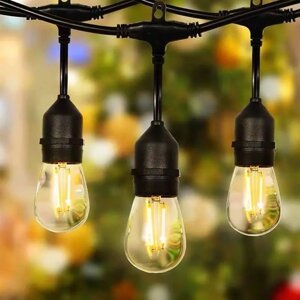 Вулична гірлянда з ретро лампами LED Edison 15шт, 24V, 10 метрів