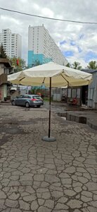 Парасоля кругла "Samira Haiti", Ø 3.0 м купол з воланами, для літніх майданчиків барів, кафе і ресторанів