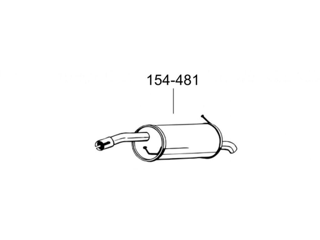 Глушитель Форд Фієста (Ford Fiesta) 08-12 1.25/1.4 (154-483) Bosal 08.565 від компанії Інтернет-магазин "Глушачек" - фото 1