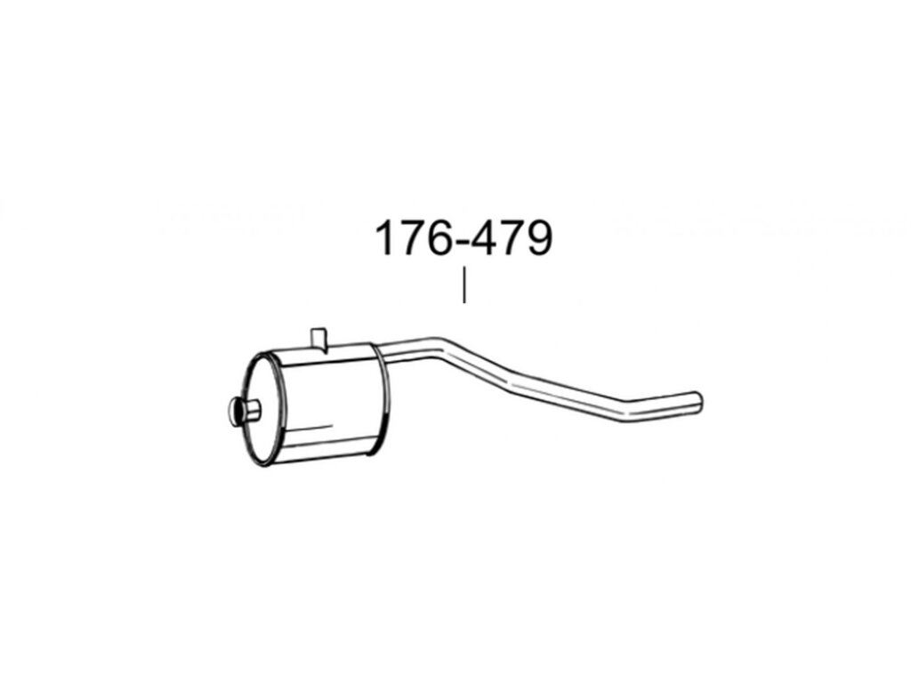 Глушитель Мерседес 207Д (Mercedes 207D) 80-89 (176-479) Bosal 13.15 від компанії Інтернет-магазин "Глушачек" - фото 1