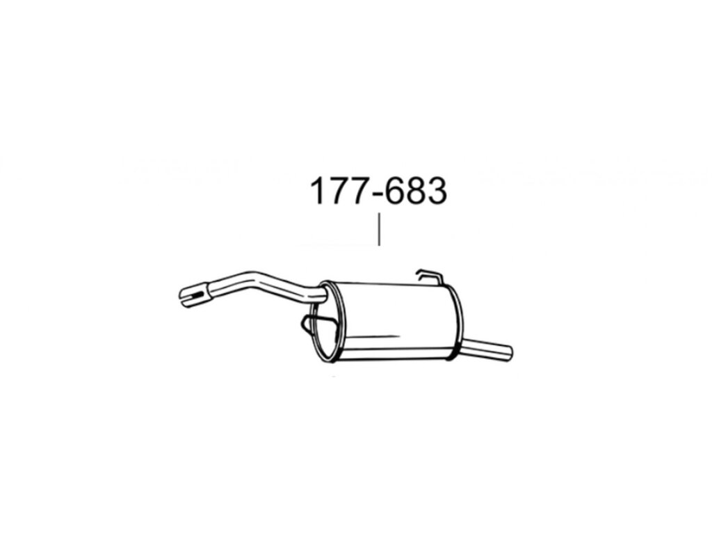 Глушитель Мітсубісі Кольт (Mitsubishi Colt) 04- (177-673) Bosal від компанії Інтернет-магазин "Глушачек" - фото 1