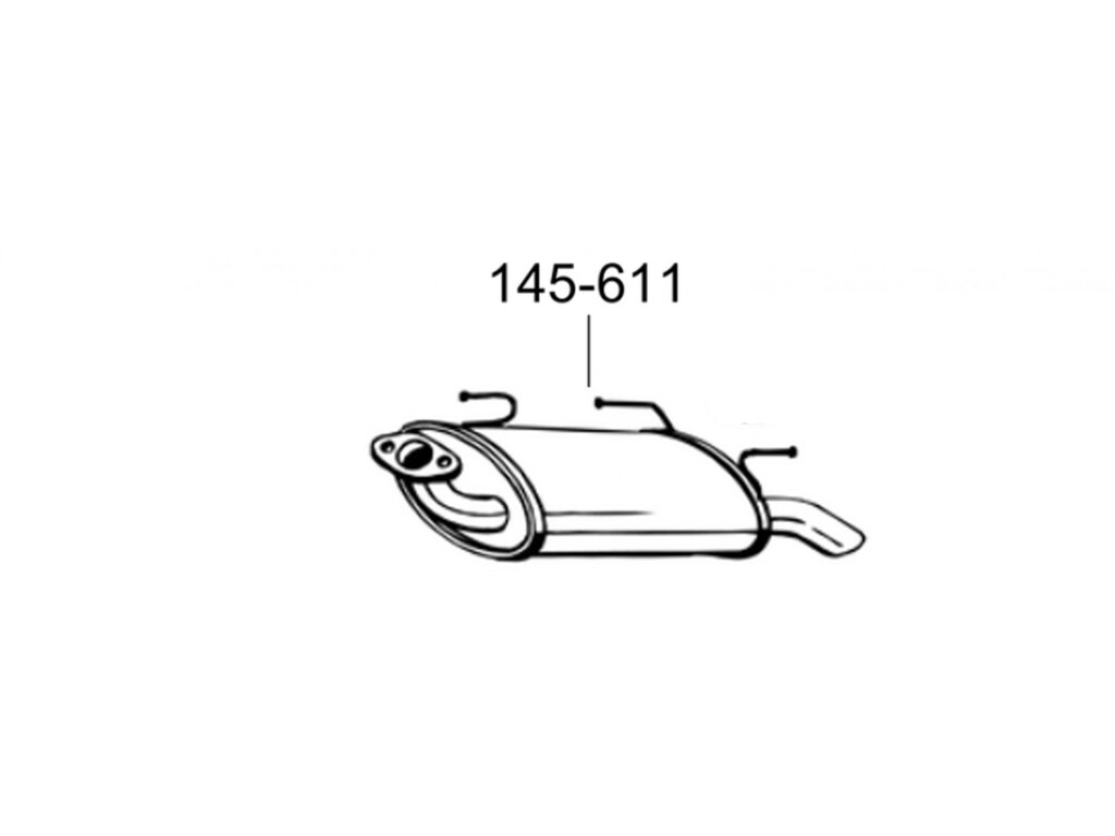 Глушитель Ніссан Альмера (Nissan Almera) 01-02 (145-611) Bosal від компанії Інтернет-магазин "Глушачек" - фото 1