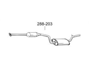 Глушник передній Мазда 3 (Mazda 3) 03-14 (288-203) Bosal 12.14