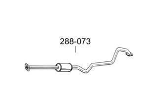 Глушник передній Ніссан Альмера (Nissan Almera) TI 00-03 (288-063) Bosal