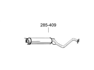 Глушник передній Опель Вектра B (Opel Vectra B) 95-03 (285-409) Bosal 17.281