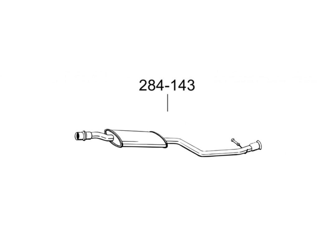 Глушитель передний Сітроен Ксара Пікасо (Citroen Xsara Picasso) 1.8 -16V/99-(284-143) Bosal 04.256 від компанії Інтернет-магазин "Глушачек" - фото 1