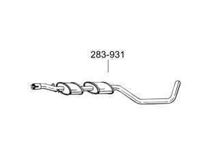 Глушник передній Вольво 480 (Volvo 480) 2.0i 92-96 (283-931) Bosal 31.59