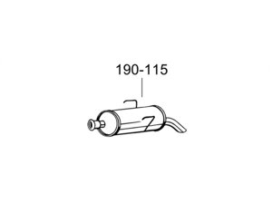 Глушник Пежо 106 (Peugeot 106) 00-04 (190-115) Bosal