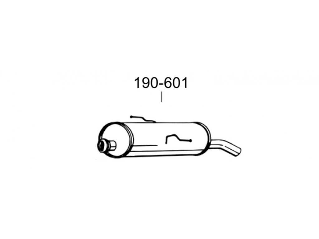 Глушитель Пежо 206 (Peugeot 206) 1.4i ; 1.6i-16V 00- (190-601) Bosal 19.207 від компанії Інтернет-магазин "Глушачек" - фото 1