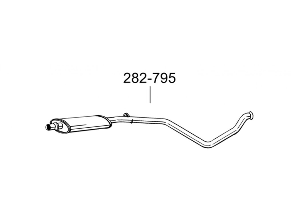 Глушитель Пежо 306 (Peugeot 306) 94-01 (282-795) Bosal 19.60 від компанії Інтернет-магазин "Глушачек" - фото 1