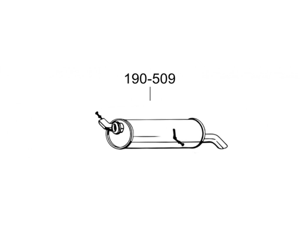 Глушитель Пежо 307 (Peugeot 307) 1.4I; 1.6-16V kombi 02 -04 (190-509) Bosal 19.408 від компанії Інтернет-магазин "Глушачек" - фото 1