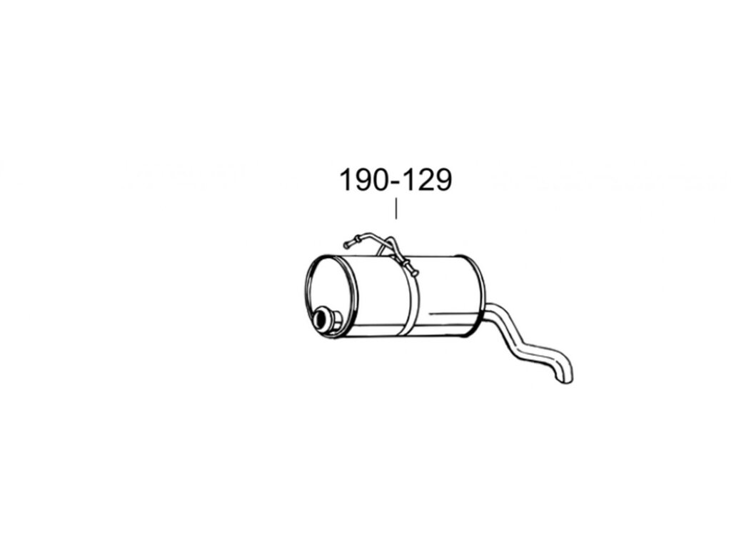 Глушитель Ситроен Берлинго (Citroen Berlingo)/Пежо Партнер (Peugeot Partner) 96-12 (190-129) Bosal 04.130 від компанії Інтернет-магазин "Глушачек" - фото 1