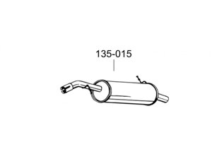 Глушитель Сітроен С2 (Citroen C2) 1.4i -16V 06-135-015) Bosal 04.262