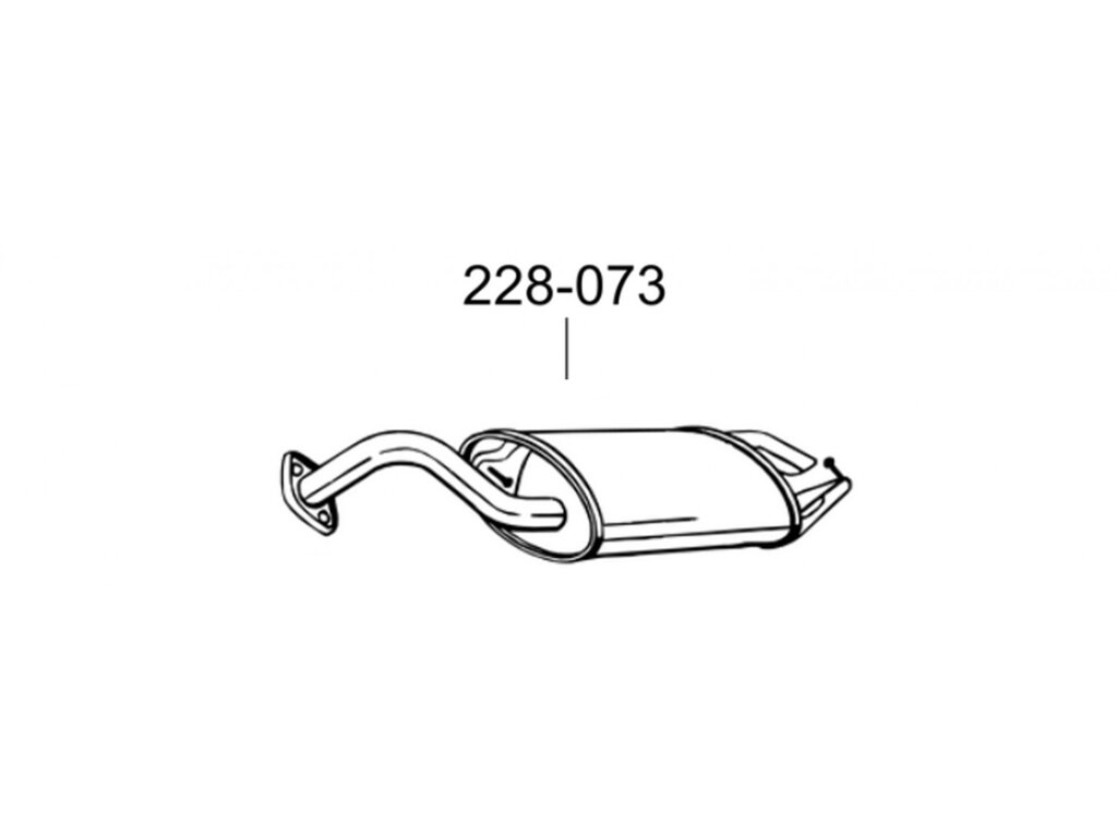 Глушитель Тойота Королла (Toyota Corolla) 1.4i/1.6i 16V 04-06 (228-073) Bosal алюмінізірованний від компанії Інтернет-магазин "Глушачек" - фото 1