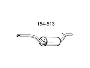 Глушник Вольво В50 (Volvo V50)/Форд Фокус 2 (Ford Focus 2) 1.8 04-10 (154-513) Bosal 08.62