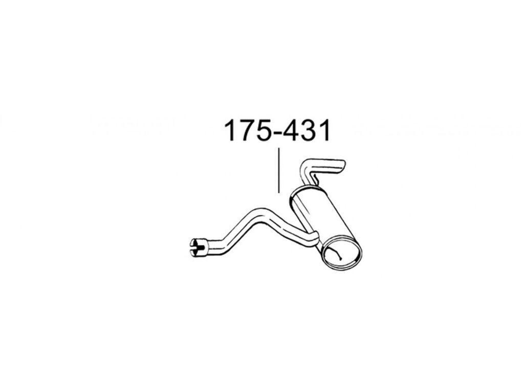 Глушник Мерседес Віано (Mercedes Viano) 3.0 D (175-431) Bosal від компанії Інтернет-магазин "Глушачек" - фото 1