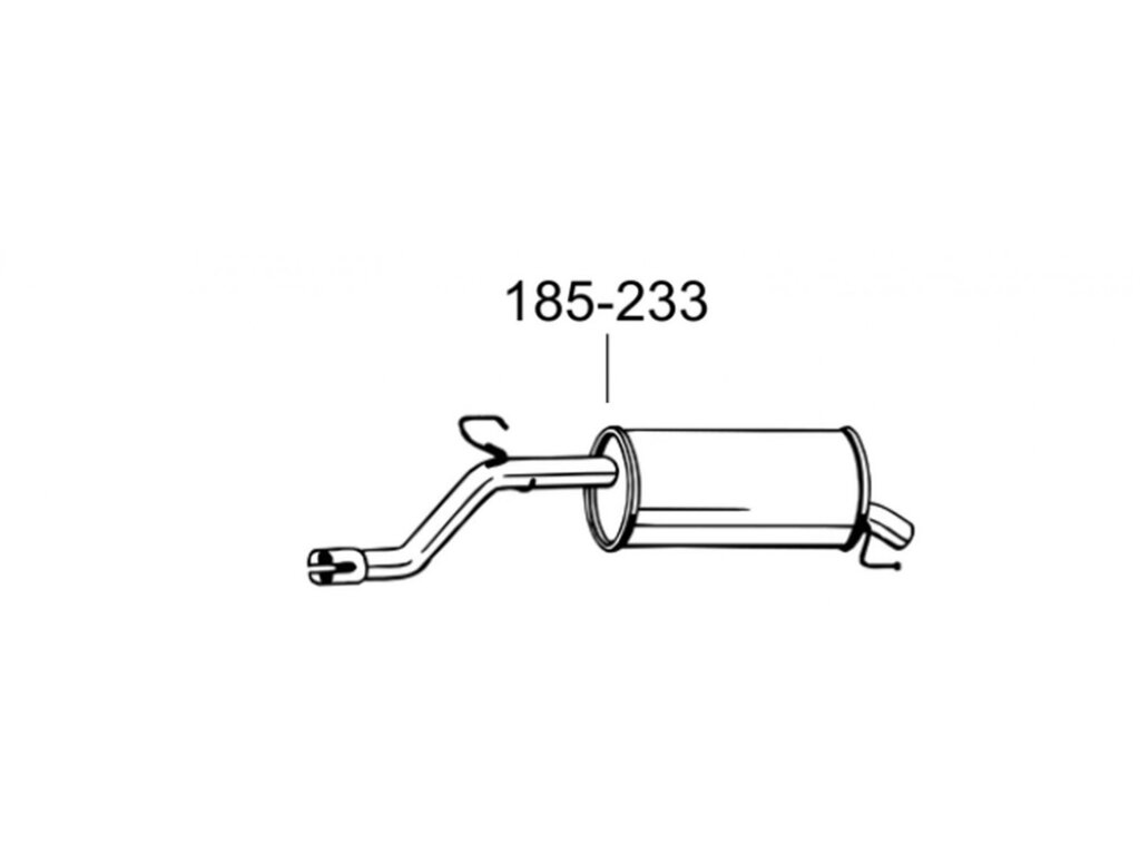 Глушник Опель Корса Д, Е(Opel Corsa D, E) 10-14 (185-233) Bosal від компанії Інтернет-магазин "Глушачек" - фото 1