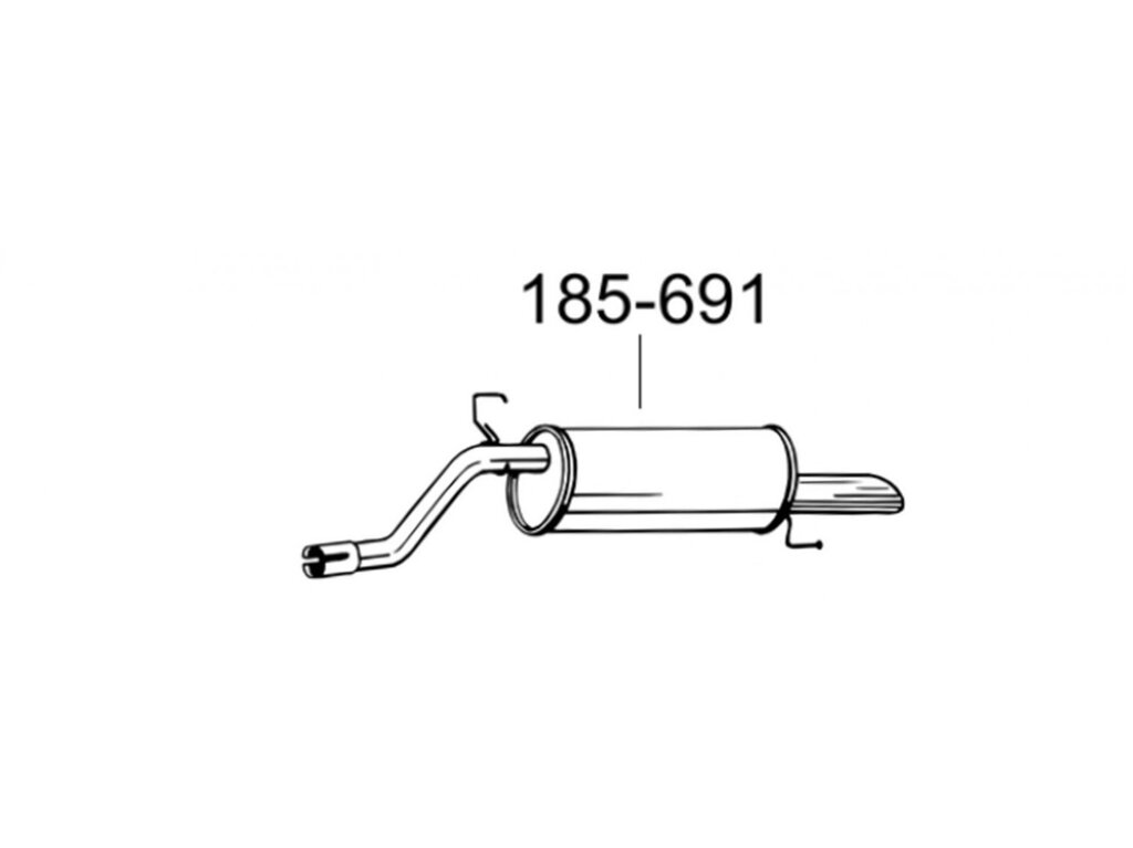 Глушник Опель Корса Д (Opel Corsa D) 06- (185-691) Bosal 07.442 від компанії Інтернет-магазин "Глушачек" - фото 1