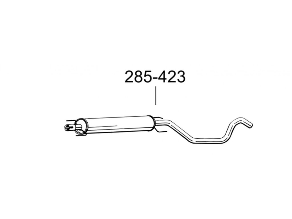 Глушник Опель Зафира (Opel Zafira) 03-05 (285-423) Bosal 17.623 від компанії Інтернет-магазин "Глушачек" - фото 1