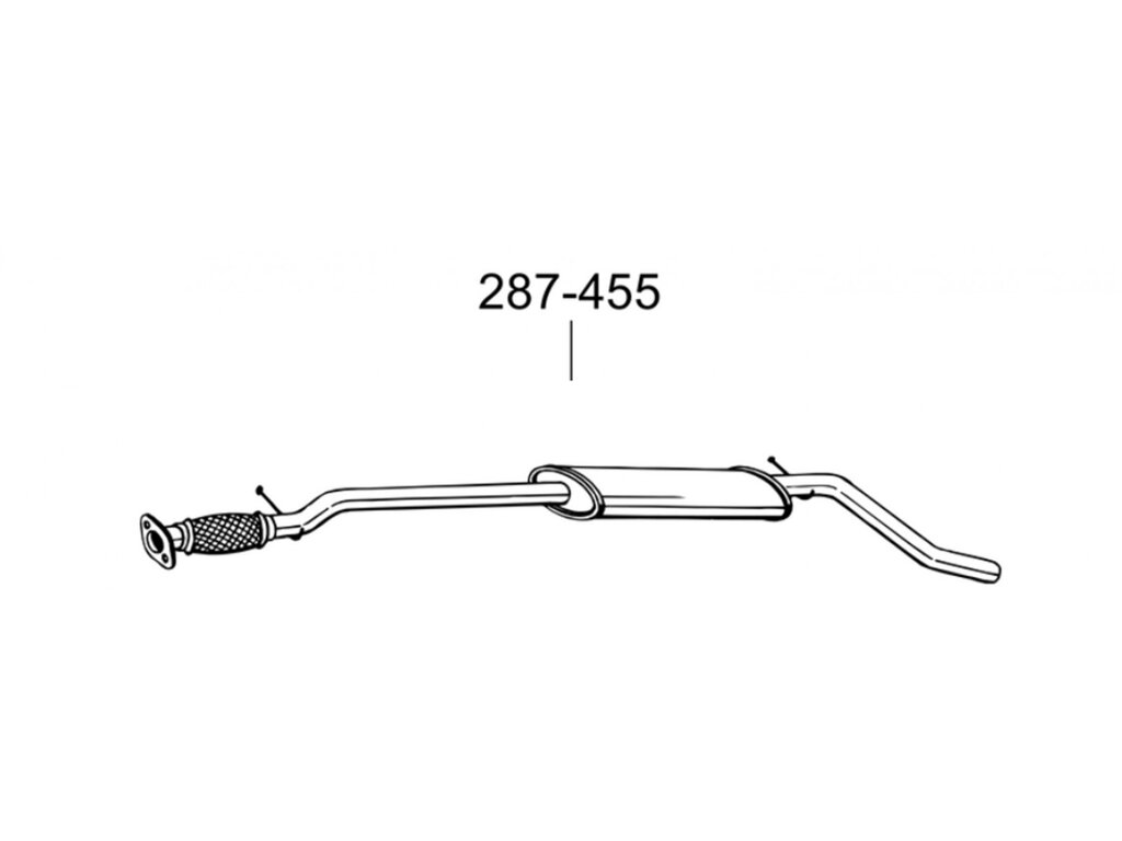 Глушник передній Фіат Ідеа (Fiat Idea) 03- (287-455) Bosal від компанії Інтернет-магазин "Глушачек" - фото 1