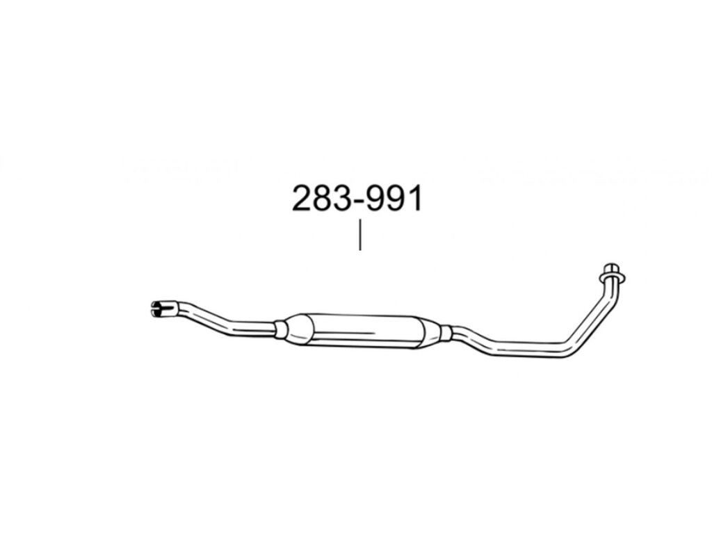 Глушник передній Фіат Седічі (Fiat Sedici)/Сузукі SX4 (Suzuki SX4) 1.6 D/1.5 D 06- (283-991) Bosal 25.13 від компанії Інтернет-магазин "Глушачек" - фото 1