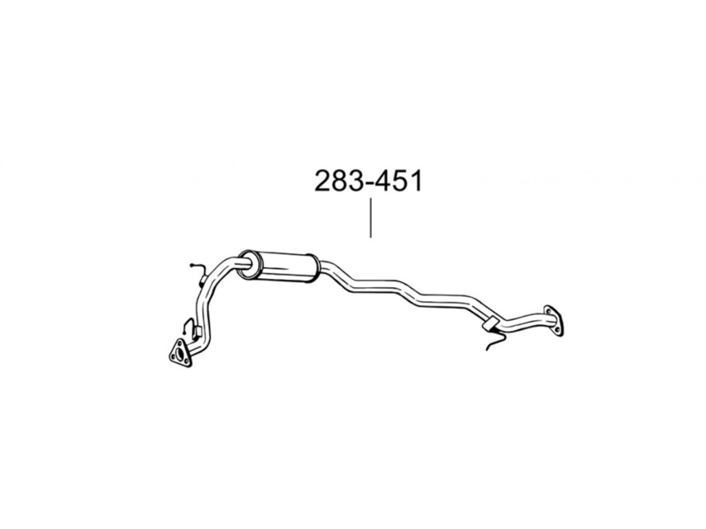 Глушник передній Хонда Джаз (Honda Jazz) 1.2/1.4 01-08 (283-451) Bosal 09.122 від компанії Інтернет-магазин "Глушачек" - фото 1