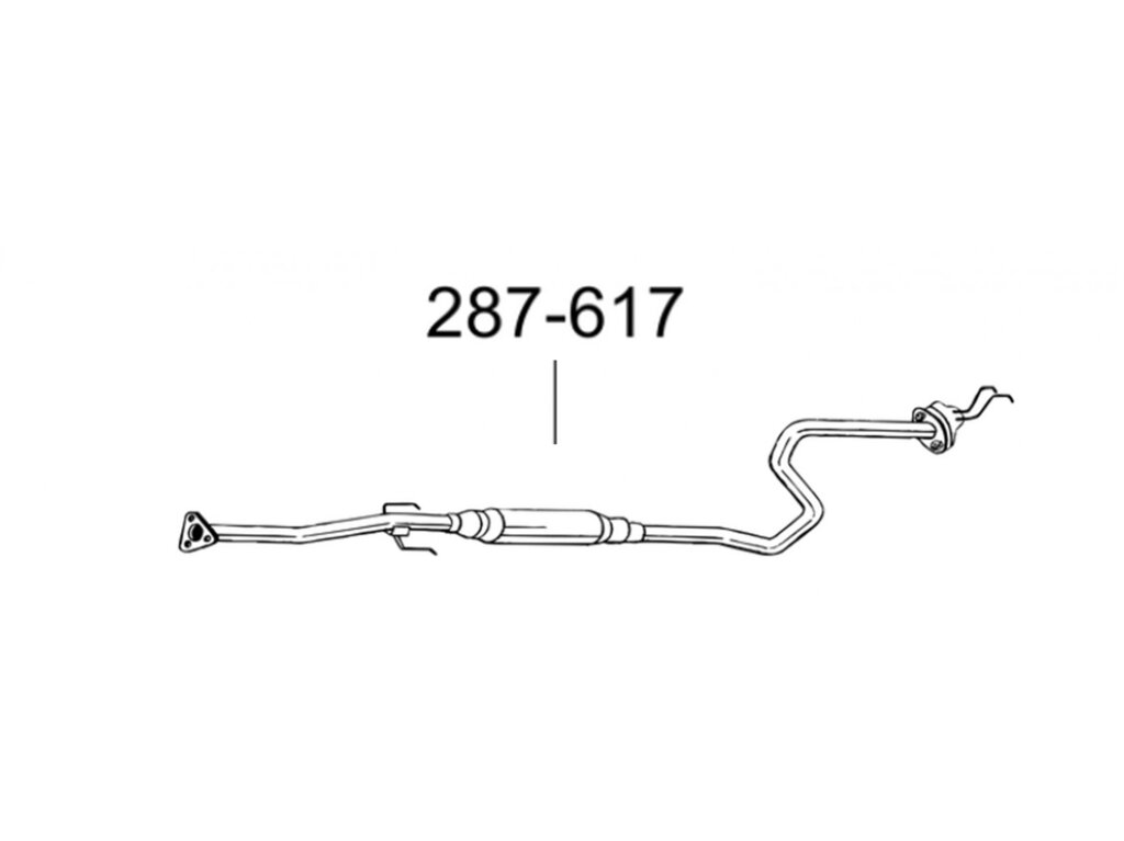 Глушник передній Хонда Сивик V (Honda Civic V) 91-95 (287-617) Bosal 09.51 від компанії Інтернет-магазин "Глушачек" - фото 1