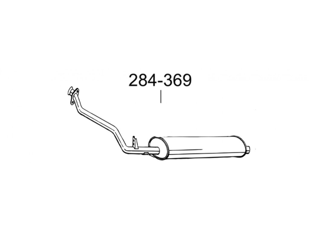 Глушник передній Мерседес МБ100 (Mercedes MB100) 2.4D 88-95 (284-369) Bosal 13.137 від компанії Інтернет-магазин "Глушачек" - фото 1