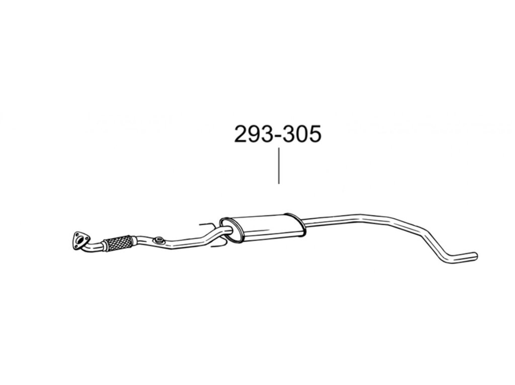 Глушник передній Опель Корса Д (Opel Corsa D) 1.4 06- (293-305) Bosal 17.340 від компанії Інтернет-магазин "Глушачек" - фото 1