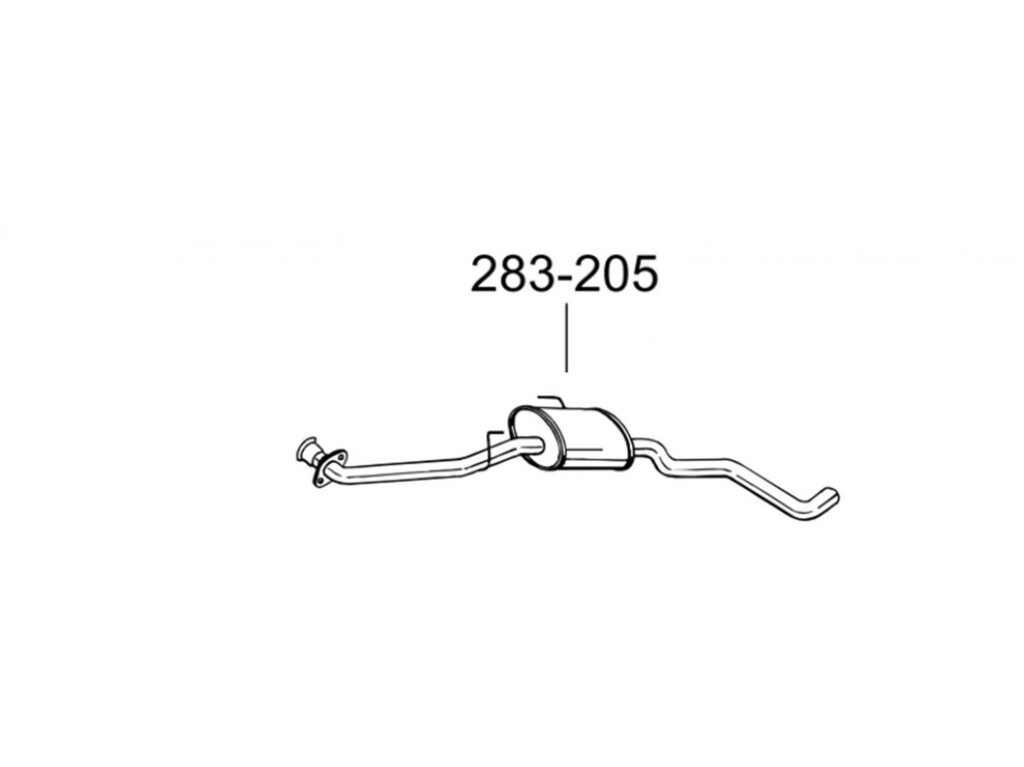 Глушник передній Опель Омега Б (Opel Omega B) 94-01 (283-205) Bosal 17.232 від компанії Інтернет-магазин "Глушачек" - фото 1