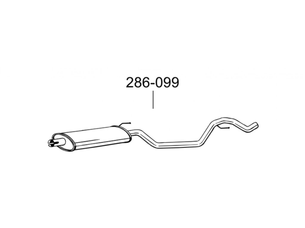 Глушник передній Опель Вектра З (Opel Vectra C) 1.6i -16V; 1.8i -16V sedan, hech. 02 (286-099) Bosal 17.599 від компанії Інтернет-магазин "Глушачек" - фото 1