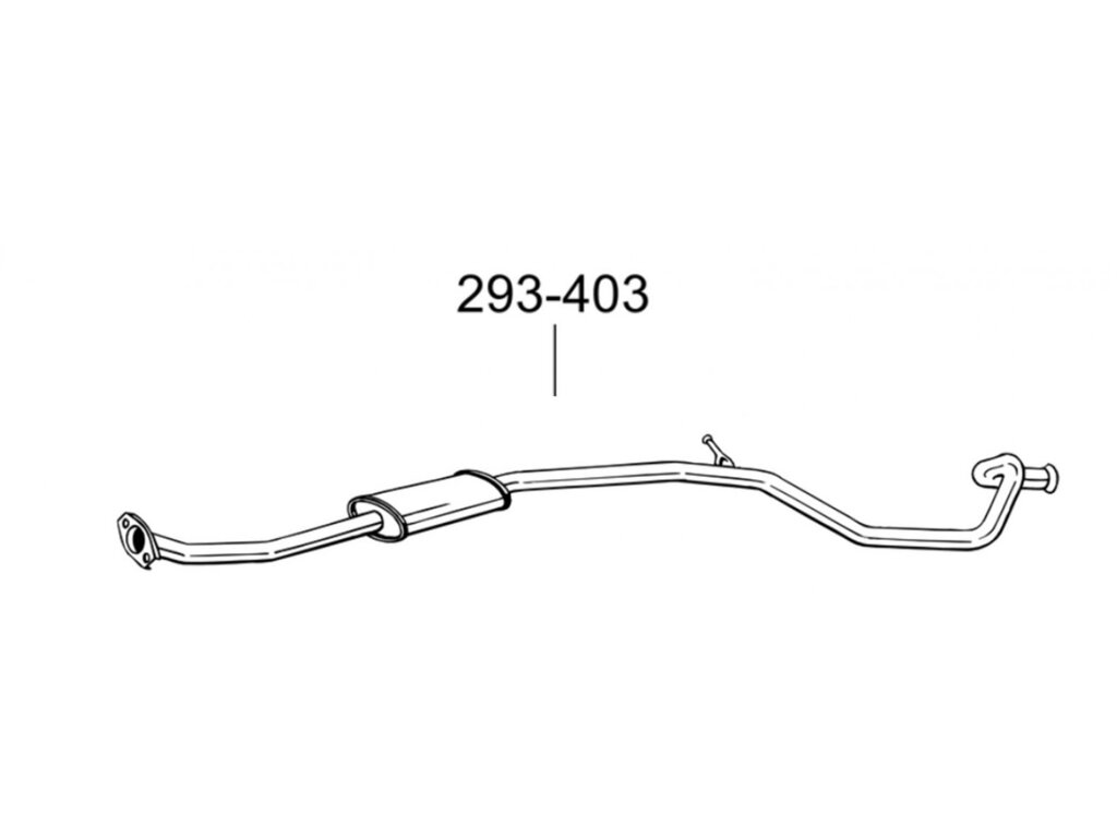 Глушник передній Пежо 206 (Peugeot 206) 1.1i; 1.4i; 1.6i -16V combi 01- (293-403) Bosal 19.211 від компанії Інтернет-магазин "Глушачек" - фото 1