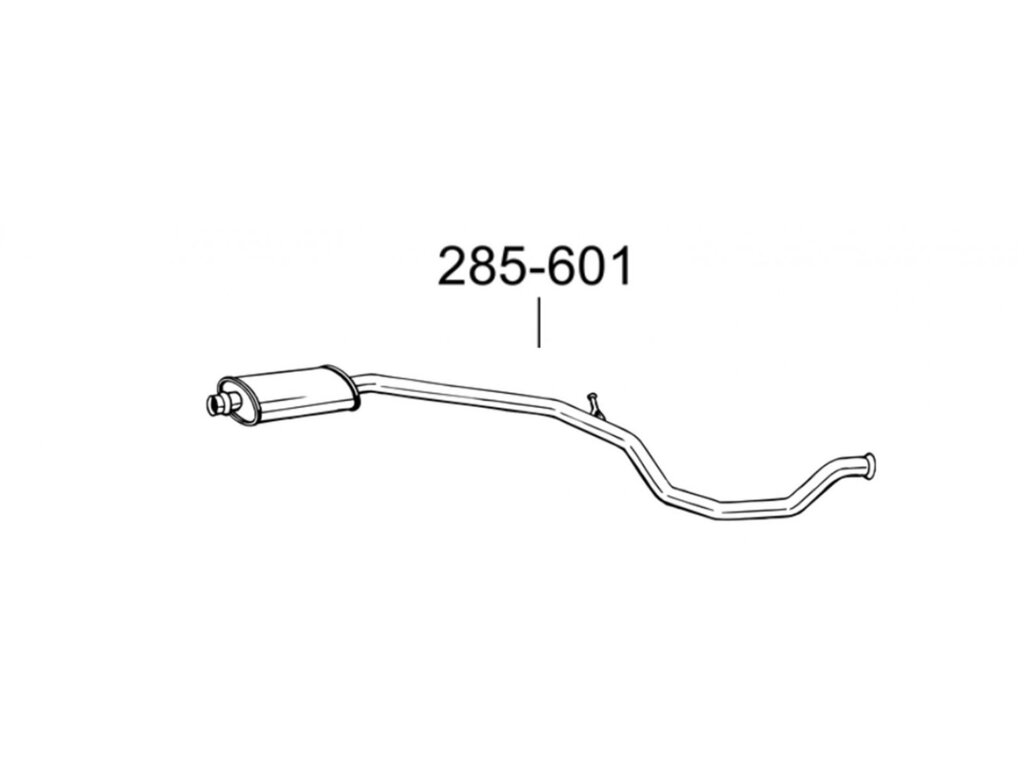 Глушник передній Пежо 206 (Peugeot 206) 1.6 00-05 (285-601) Bosal 19.19 від компанії Інтернет-магазин "Глушачек" - фото 1