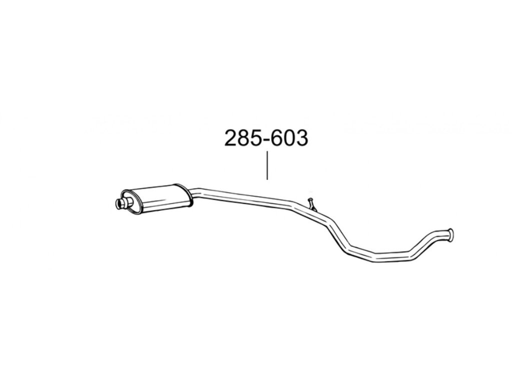 Глушник передній Пежо 206 (Peugeot 206) 1.6i -16V (cabrio/coupe) 00-05 (285-603) Bosal 19.215 від компанії Інтернет-магазин "Глушачек" - фото 1