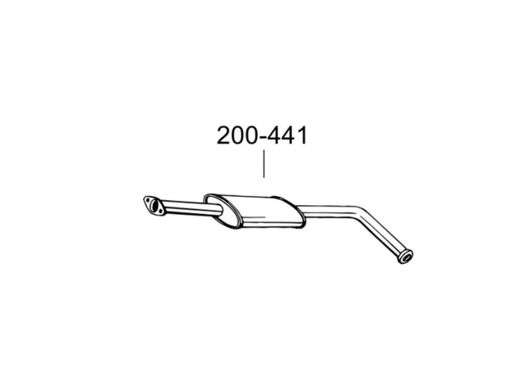 Глушник передній Рено Кліо (Renault Clio) 1.2i; 1.4i kat 90-98 (200-441) Bosal 21.10 від компанії Інтернет-магазин "Глушачек" - фото 1