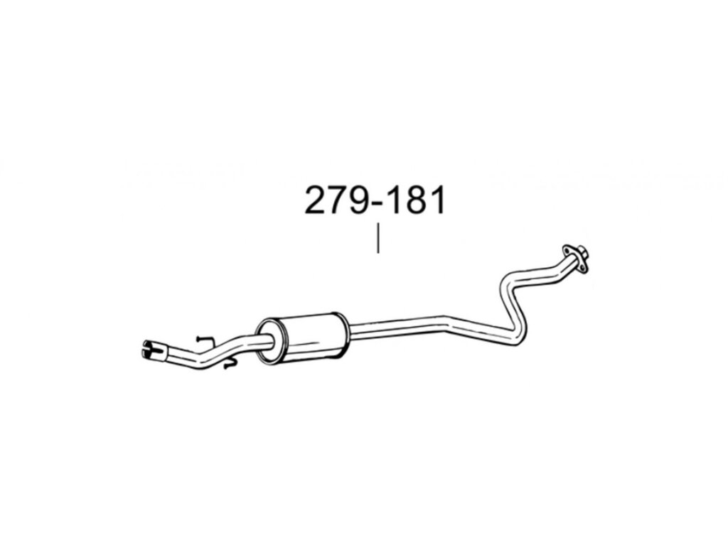 Глушник передній Тойота Яріс (Toyota Yaris) 1.0 -16V 99-03 (279-181) Bosal 26.286 алюмінієвий від компанії Інтернет-магазин "Глушачек" - фото 1