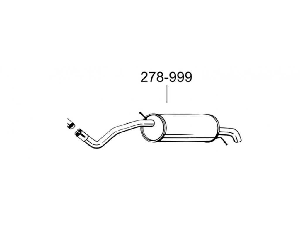 Глушник Шкода Фабіа (Skoda Fabia) 07- (278-999) Bosal 24.53 від компанії Інтернет-магазин "Глушачек" - фото 1