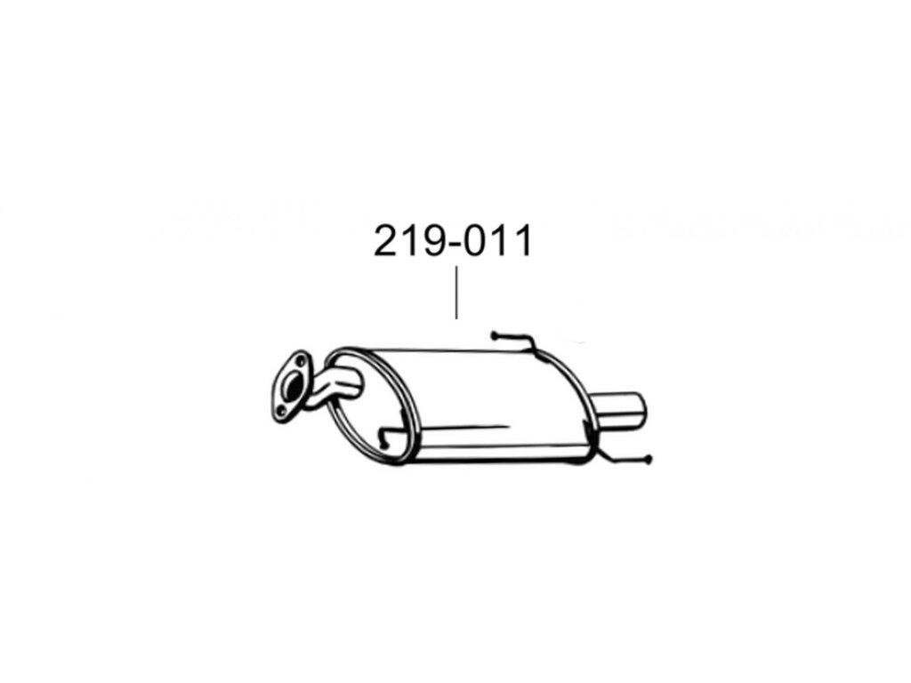 Глушник Сузукі Сплеш (Suzuki Splash)/Опель Агіла Б (Opel Agila B) 1.0/1.2, 08 - 10 (219-011) Bosal 25.18 від компанії Інтернет-магазин "Глушачек" - фото 1