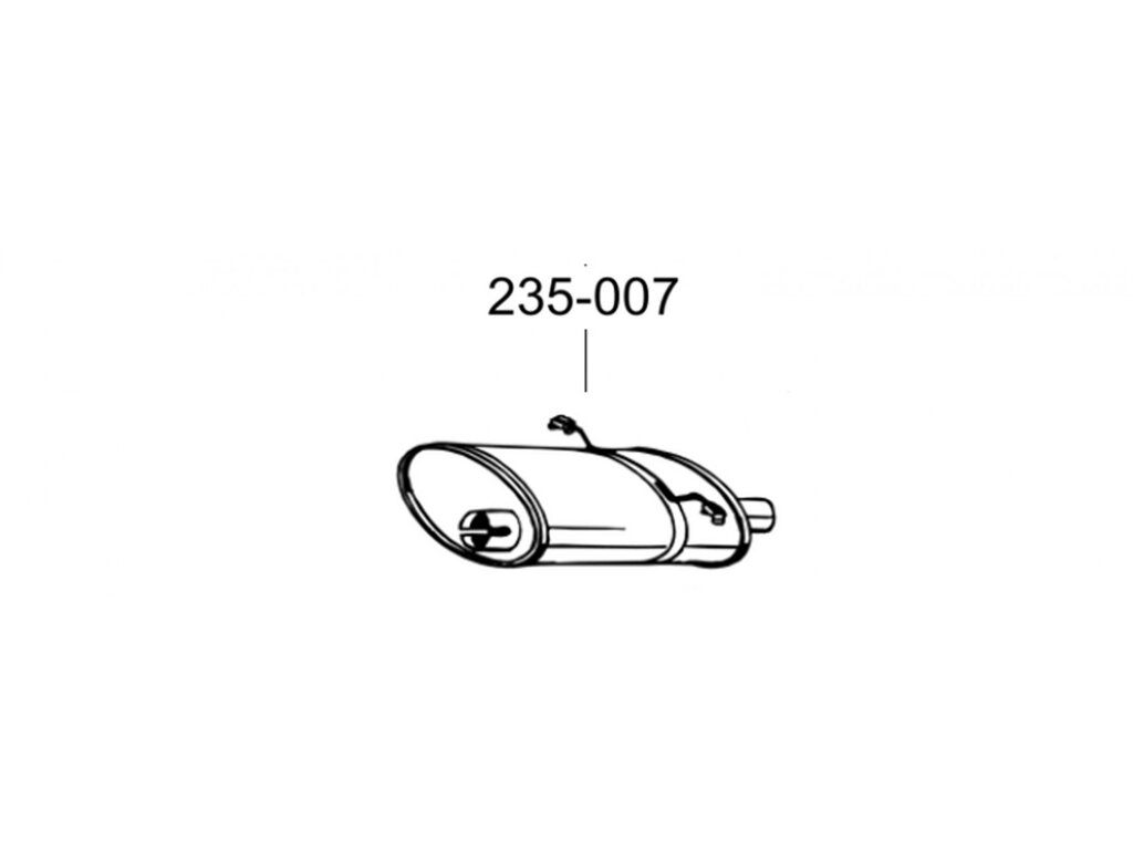 Глушник Вольво 700, 900 серії (Volvo 700, 900 series) 83-98 (235-007) Bosal від компанії Інтернет-магазин "Глушачек" - фото 1