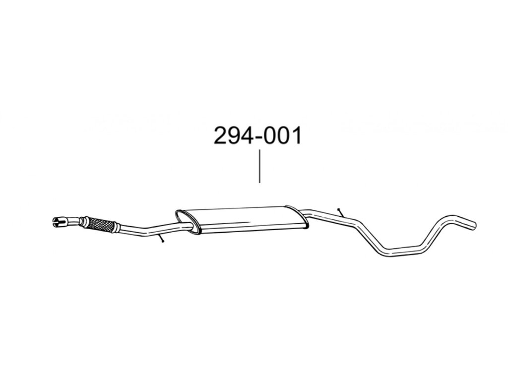 Глушник задній Фіат Фиорино (Fiat Fiorino) 08- (294-001) Bosal 07.10 від компанії Інтернет-магазин "Глушачек" - фото 1